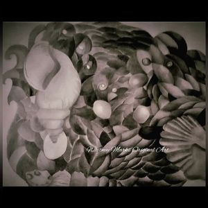 " Sleeping Siren" by Whitney Marks 8x10 print / graphite sketch mermaid asthetic